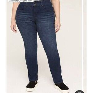 Lane Bryant Women's 20P Tighter Tummy High Rise Straight Jeans Magic Waistband